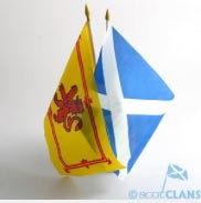 Saltire & Lion Rampant Hand Waving Flags