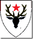 The “elder” coat of arms was recorded in Sir David Ogilvy’s Seton Armorial (1591) as: Thomosone - Argent, a stag's head cabossed Sable charged between the attires by a mullet Gules.  This is not in the Register of All Arms.